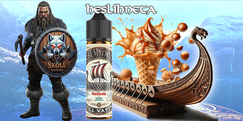 Heslihneta-sköllvaping-eliquide-glace-noisette-caramel-viking