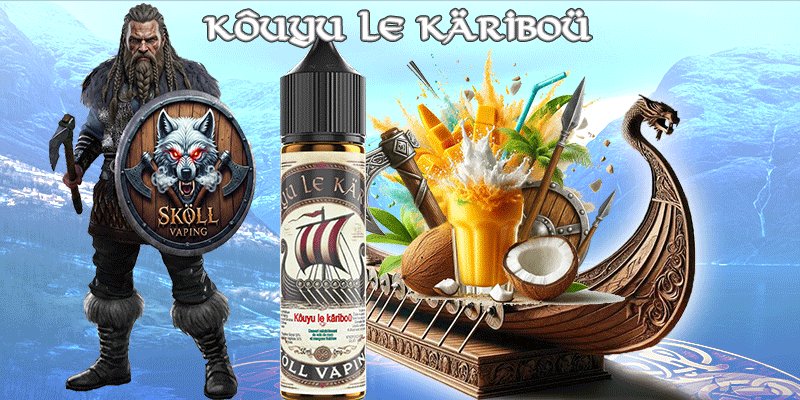 Kôuyu-le-käriboü-sköllvaping-eliquide-mangue-rhum-coco-viking