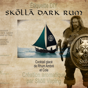 Sköllä Dark Rum-etiquette DIY-etiquette personnalisé-